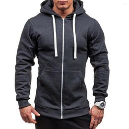 Men's Hoodies Men Sweatshirt Joggers Casual Hoodie Mens Slim Thermal Lined Hood Jacket Zip Outerwear Warm