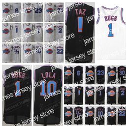 Basketball Jerseys Movie Space Jam Tune Squad Looney Jersey Daffy 2 Duck 10 Lola Bill Murray 22 Murray Bugs Bunny TAZ Tweety Basketball Shorts Black White Mens