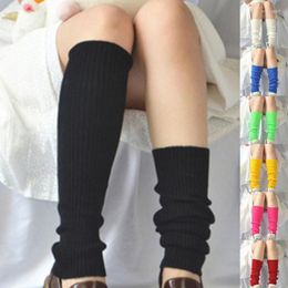 Women Socks Winter Warm Leggings Korean Ladies Fluorescent Candy Color Woolen Knitted Sleeve Tube Stacking