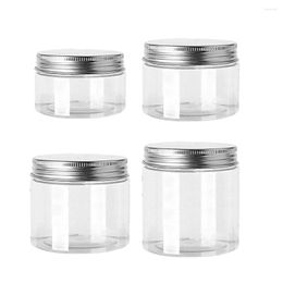 Storage Bottles 10 Pieces Plastic Food Airtight Jars With Aluminum Lids Candies Containers Seasoning Bins Organizer Supplies