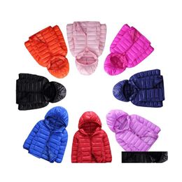 Down Coat 213 Years Children Girls Jacket Outerwear Boy And Girl Hood Teenage Winter Kids Spring Fall Toddler 1476 Y2 Drop Delivery Dh4Zs