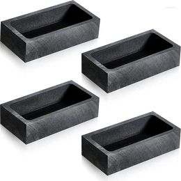 Jewelry Pouches 4 Piece 1 KG Graphite Ingot Mould Casting Crucible Silver Gold Melting Refining