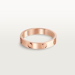 rings golden rings woman designer lovers ring Luxury Jewelry width 4 5 6MM Titanium Alloy Gold Plated Diamond Craft Fashion Accessories rings for woman