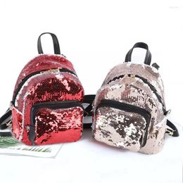 Backpack Sublimation Blank Sequin With Adjustable Straps Portable Children's School Bag Gift For Custom Design