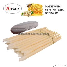 Candles 20Pcs Ear Candle Wax Clean Removal Hollow Blend Cones Care Healthy Beeswax Nose Dust Cleaning Indiana Therapy Y200531 Drop D Dhpfl