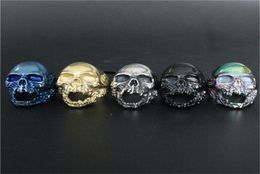 3pcslot Neue Größe 715 cooler großer Biker -Schädel Ring 316L Edelstahl Mode Schmuck Männer Walking Dead Skull Ring6809760