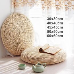 Pillow 30/40/45/50/60cm Round Natural Weave Straw Handmade Floor Yoga Seat Mat Thickening Chair Tatami Meditation Window