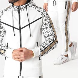 Men's Tracksuits 2023 Brand Men Tracksuit 2 Piece Tops And Pants Mens Sweat Suits Set Autumn Winter Jogger Sets For Clothing
