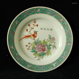 Plates Jingdezhen Factory Goods Cultural Revolution Porcelain Hand-painted Pastel Flower And Bird Plate 8-inch