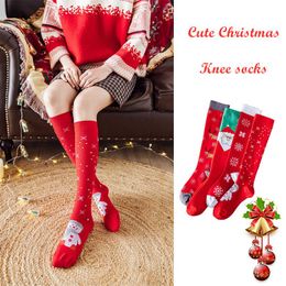 Women Socks & Hosiery Cute Christmas Knee High Snowflake Elk Santa Holiday Party Winter Girl Streetwear Casual Stocking Gift Kawaii Funny
