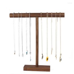 Jewellery Pouches Fashion Black Wood Solid Necklace Chain Display Holder Pendant T-Bar High