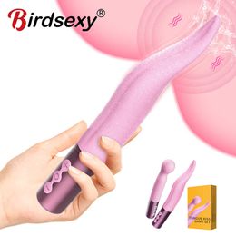 Beauty Items Tongue Licking Vibrator for Women Rechargeable G Spot Nipple Stimulation Clit Orgasm sexy Machine Toys Adult 18