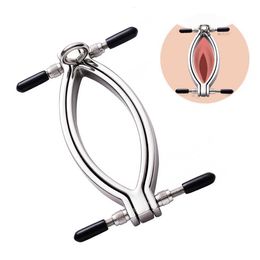 Sex toys vaginal expansion gas Metal female labium clip clitoris G-spot stimulation flirting peeping dilation sex