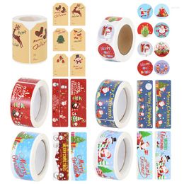 Gift Wrap 120/250/500pcs Christmas Stickers Theme Seal Labels For DIY Xmas Decals Gifts Baking Packaging Envelope Decor