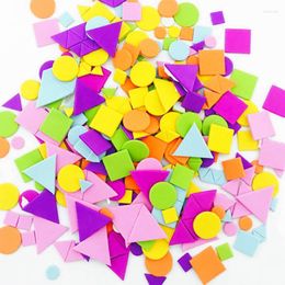 Gift Wrap 150Pcs/Pack Kindergarten Accessories Geometry Shape Puzzle Toy Foam Stickers Self-Adhesive DIY Making Scrapbook Decoration