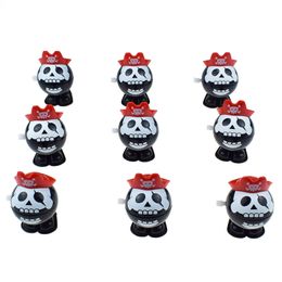 Halloween Supplies Clockwork Pirate Skull Hat Wind-up Toys Jumping Pirate Head Party Gifts for Children