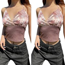 Women's Tanks ASDS-Sexy Backless V Neck Bandage Patchwork Female Camisole Summer Casual Street Slim Wild Basic Women Crop Top