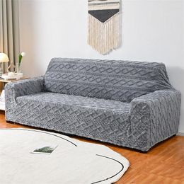 Chair Covers 1/2/3/4 Seat Jacquard Sofa For Living Room Thicken Winter Warm Couch Cover Elastic Protector All-inclusive Slipcover