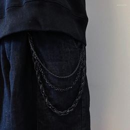 Belts Metal Pant Chain Multilayer Vintage Creative Trousers Belt Black Loop Punk Key Jewellery Accessories