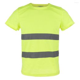 Racing Jackets Reflective T Shirt Safety Quick Dry High Visibility Short Sleeve L-XXXL
