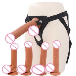 Sex Toys Strap-on Realistic Penis Dildo Pants for Women Men WomenGay Strapon Harness Belt Adult Games Huge