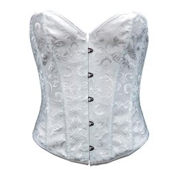 Bustiers & Corsets Corset Tops For Women Plus Size Victorian Wedding Bustier Lingerie Bridal Brocade Lace Up Overbust