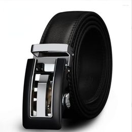 Belts 3.5CM Business Genuine Leather Men's Belt Casual Alloy Automatic Buckle Suit All-match For Men