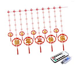 Strings Chinese String Light Ornament Holiday Decor Year Lamp For Garden Indoor Outdoor