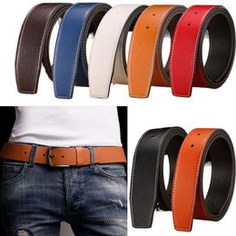 Belts Trouser Jeans Belt Decor Durable Men Decorative Trousers No Buckle Waistband Genuine Leather Strap