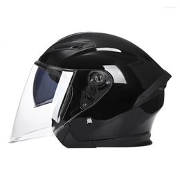 Motorcycle Helmets BYB/ Abia 705 Electric Helmet Safety Adult Men And Women Half Double Lens