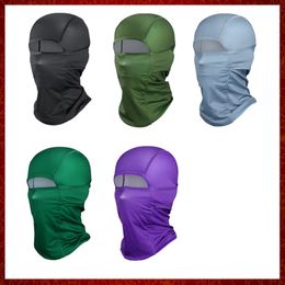 MZZ38 Summer Motorcycle Balaclava Moto Full Face Mask Windproof Quick-drying Tactical Hood Cap Motocross Cycling Biker Helmet Hat Men