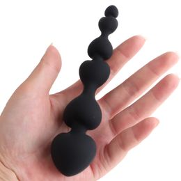 Acess￳rios para bonecas Super Long Silicone Butt Plug Anal Ball Ball Sex Toy para iniciantes Man Women Couples Anus Masturbator Prostate