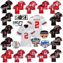 Football Jerseys NCAA Ohio State Buckeyes Football Jersey Justin Fields J.T. Tuimoloau C.J. Stroud Chris Olave Julian Fleming Garrett Wilson Jack Sawyer