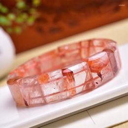 Strand Natural Fire Quartz Crystal Hand Row Braceets For Women Girl Sweet Simple Fashion Jewelry