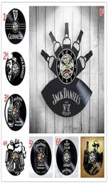 Home Living Whiskey Classic Wall Clock Fashion Decoration Art Clock Vinyl Record Wall Clocks Y2001097495471