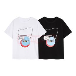 Mens Casual Loose T Shirt Fashion Four Leaf Clover Letter Print Tees Youth Short Sleeve T Shirts XS-L