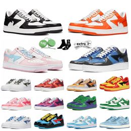 bapestas baped casual shoes for mens bapesta SK8 Sta camo red orange Patent Leather Green Black White Plate-forme for Men Women Trainers Jogging