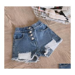 Shorts Sk Ins Kids Girl Jeans Hole Pockets Style Summer Children Denim Short Pantalones Cortos Pant 215 Z2 Drop Delivery Baby Matern Dhhe6