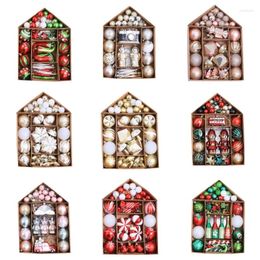 Christmas Decorations European Style Ball Ornament 70pcs/box Hanging Pendant Baubles Balls A0KE