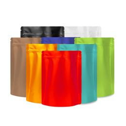 multi Colour and sizes standing Bags mylar zip lock package bag 100pcs resealable packaging self zipper food storage new nuts packing bag