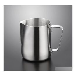 Other Kitchen Tools Stainless Steel Milk Frothing Jug 5 7 12 20Oz Cream Cup Coffee Creamer Latte Art Pitcher Cappuccino Pl Flower Db Dhx7S