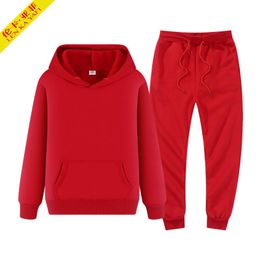 Men's Tracksuits Winter Hoodies Suit Men Fashion Fleece Red Hoodie Brand Pants Leisure Black Jogger Tracksuit Sweatshirt Pullover