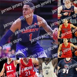 College Basketball Wears Liberty Flames Basketball Jersey NCAA College Caleb Homesley McGhee Scottie James Pacheco-Ortiz Elijah Cuffee Kyle Rode Myo Baxter-Bell