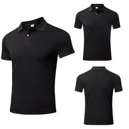 Running Jerseys Cotton Short Sleeve Tee Shirts Breathable Wicking Turn Down Collar Tops Men'S Tracksuit Solid Colour Polos T-Shirt Summe