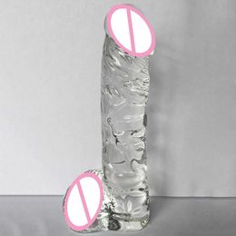 Beauty Items Huge Thicken Realistic Dildo Female Masturbator Crystal Big G Spot Stimulation Simulation Penis Dick.