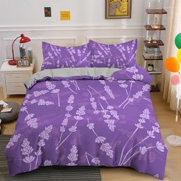 Bedding Sets Purple Flower Set Microfiber Lavender Duvet Cover Romantic Theme Comforter King Size Eiffel Tower Bedspread