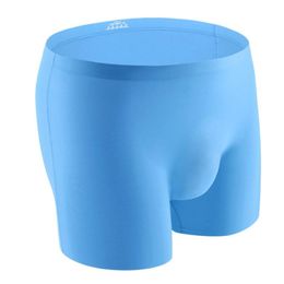 Underpants Sexy Breathable Underwear Ultra Thin Boxershorts Ice Silk Mens Boxers Trunks Seamless Shorts Hombre Plus Size