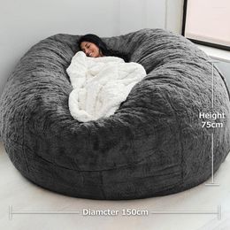 Chair Covers Sofa Bean Bag Cover Fluffy Single Bedding Recliner Cushion Without Filler Cloth Couch Tatami Pouf Salon