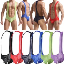 Undershirts Mens Suspenders Underwear Sexy Thong Wrestling Singlet Men Shapers Lashing T-Pants Man Body Shaper Bodysuit Jumpsuit