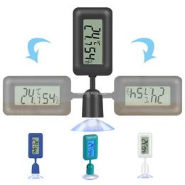 Mini Hygrometer Thermometer Digital Indoor Humidity Gauge Monitor with Suction Cup Wide Measure Range 360 Rotation